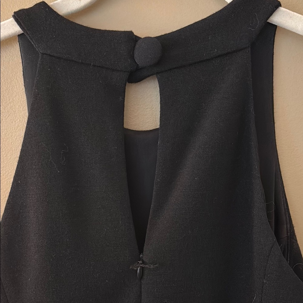 Milly Black Sheath Cocktail Dress with Halter Neckline - Picture 5 of 6